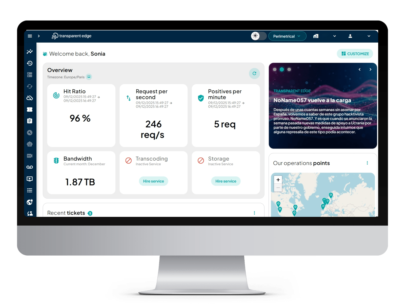 Dashboard Transparent Edge